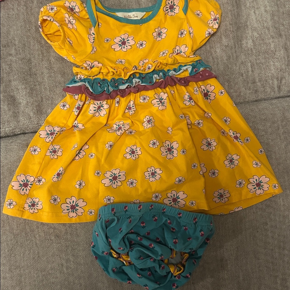 Matilda Jane Yellow Floral Baby Dress